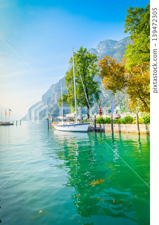 Riva del Garda port at Garda lake Riva del Garda port at Garda lake 139472305