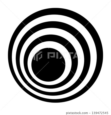Modern minimalist sun icon in black concentric line style. Vector illustration Modern minimalist sun icon in black concentric line style. Vector illustration 139472545