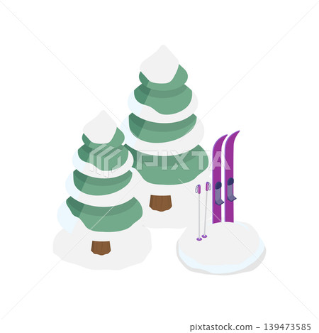 3D Isometric Flat Vector Illustration of Switzerland, Banner Design For Travelling Purposes. Item 3 3D Isometric Flat Vector Illustration of Switzerland, Banner Design For Travelling Purposes. Item 3 139473585