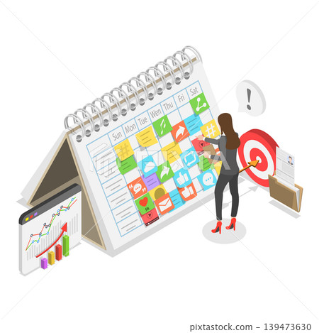 3D Isometric Flat Vector Illustration of Social Media Marketing, Communication, Promotion Strategy. Item 2 3D Isometric Flat Vector Illustration of Social Media Marketing, Communication, Promotion Strategy. Item 2 139473630