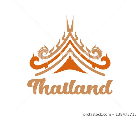 Thai restaurant and temple roof icon of Thailand Buddhist shrine ornament, vector emblem. Thai restaurant or Asian cuisine bar badge of Bangkok Temple roof in traditional Thailand architecture design Thai restaurant and temple roof icon of Thailand Buddhist shrine ornament, vector emblem. Thai restaurant or Asian cuisine bar badge of Bangkok Temple roof in traditional Thailand architecture design 139473715
