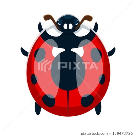 Ladybug beetle font cartoon number 0 zero. Spring lady bug type numeral symbol, cute insect font vector number. Garden ladybug beetle typography digit or red ladybird typeface figure Ladybug beetle font cartoon number 0 zero. Spring lady bug type numeral symbol, cute insect font vector number. Garden ladybug beetle typography digit or red ladybird typeface figure 139473726
