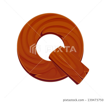 Cartoon wooden, timber kids ABC font type, typeset letter Q. Rustic timber type sign, wood texture typeset vector font symbol. Fence plank kids ABC typeface natural wooden letter Cartoon wooden, timber kids ABC font type, typeset letter Q. Rustic timber type sign, wood texture typeset vector font symbol. Fence plank kids ABC typeface natural wooden letter 139473750