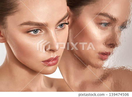 Beauty portrait. Woman with perfect and shine skin. Concept skincare and aesthetic cosmetology 139474506