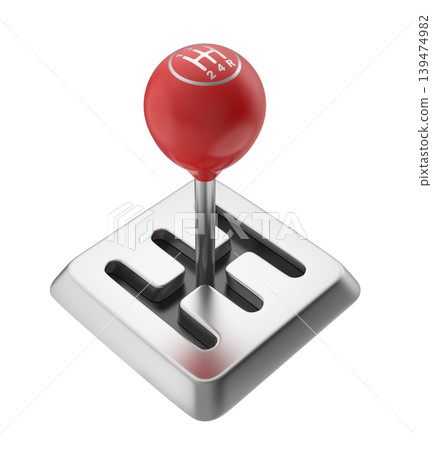 Retro sports car gear shifter 139474982