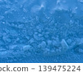 Abstract close up texture of frozen snow and ice crystals with soft blue winter tones. Natural cold background with frosty granular surface and seasonal atmosphere 139475224