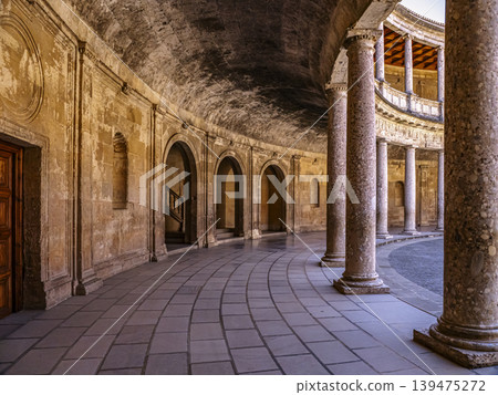 Charles V Palace inner courtyard , Alhambra, Granada Charles V Palace inner courtyard , Alhambra, Granada 139475272