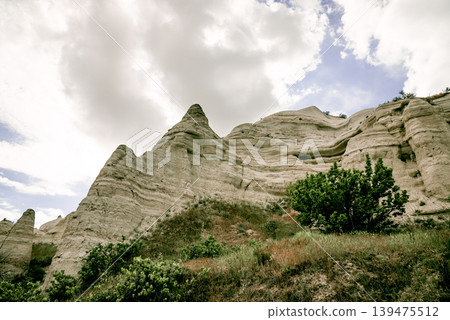 Baglidere White Love Valley in Cappadocia Turkey, landscape of mountains Baglidere White Love Valley in Cappadocia Turkey, landscape of mountains 139475512