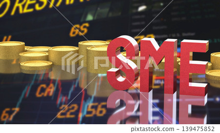Small Business Financial Growth 3d render. 139475852