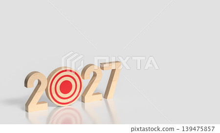 Visionary Target Goals for 2027 3d render. Visionary Target Goals for 2027 3d render. 139475857