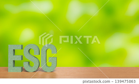 Sustainable ESG Business Strategy Concept 3d render. Sustainable ESG Business Strategy Concept 3d render. 139475863