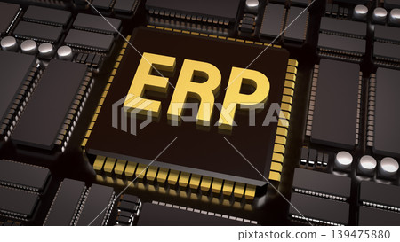 Enterprise Resource Planning Technology 3d render. 139475880