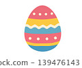 Decorative Easter egg with vibrant patterns 139476143