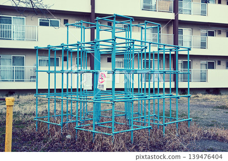 Jungle gym in a park within the housing complex Jungle gym in a park within the housing complex 139476404
