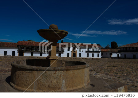 Main square of the historical Villa de Leyva city built in 1572 and located on the Boyaca department in Colombia Main square of the historical Villa de Leyva city built in 1572 and located on the Boyaca department in Colombia 139476930