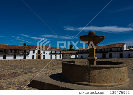 Main square of the historical Villa de Leyva city built in 1572 and located on the Boyaca department in Colombia Main square of the historical Villa de Leyva city built in 1572 and located on the Boyaca department in Colombia 139476931