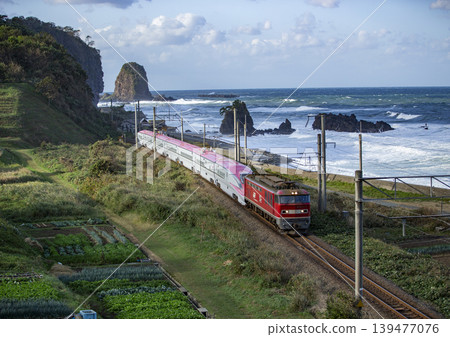 超級小町號沿著海岸線行駛 139477076