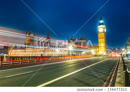 London in winter: The Palace of Westminster illuminated at night London in winter: The Palace of Westminster illuminated at night 139477303