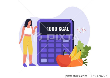 Calorie Counting and Meal Planning Concept 139478223