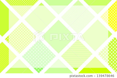 Geometric patterns, frames, squares, dots, stripes, grid patterns, green, yellow Geometric patterns, frames, squares, dots, stripes, grid patterns, green, yellow 139478646