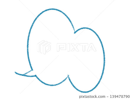 A vertical speech bubble drawn with textured lines. A vertical speech bubble drawn with textured lines. 139478790
