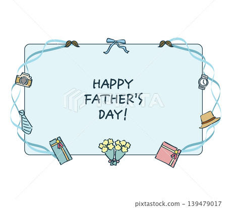 Father's Day frame - hand-drawn illustration material 139479017