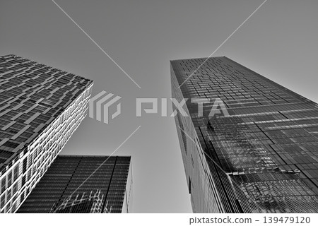 The cluster of high-rise buildings around Shibuya Station, where redevelopment is underway (monochrome) The cluster of high-rise buildings around Shibuya Station, where redevelopment is underway (monochrome) 139479120