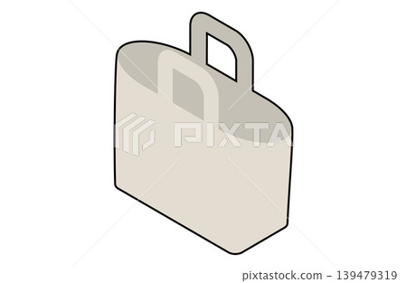 A simple and natural canvas tote bag (with outline). A simple and natural canvas tote bag (with outline). 139479319
