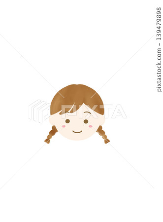 一張小女孩微笑的插圖 139479898