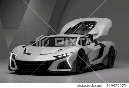 sport car on dark background 139479975