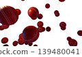 Falling Cricket Ball Alpha, 3D illustration Background for advertising and wallpaper in sports and cricket scene. 3D rendering in decorative concept. 139480041