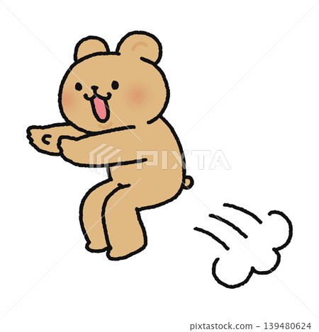一隻可愛的小熊,會輕輕地跳來跳去 一隻可愛的小熊,會輕輕地跳來跳去 139480624
