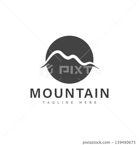 mountain with m design logo template mountain with m design logo template 139480675
