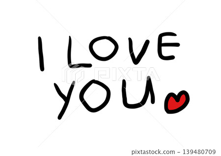 Cute handwritten Valentine's Day lettering Cute handwritten Valentine's Day lettering 139480709
