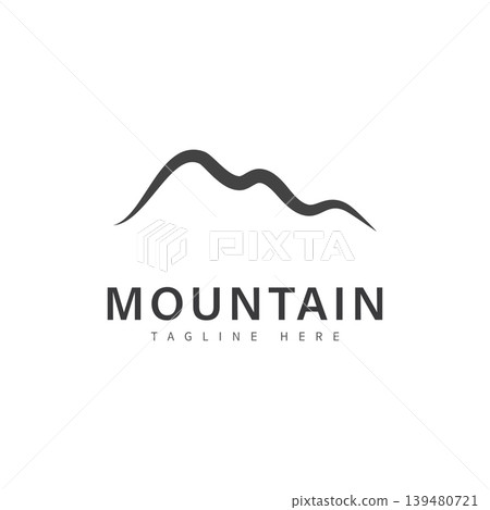 mountain with m design logo template mountain with m design logo template 139480721