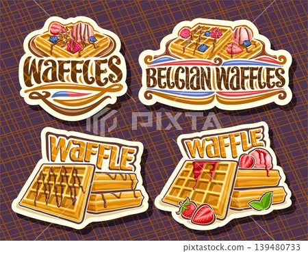 Vector logos for Belgian Waffles 139480733