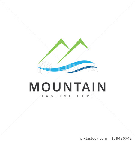 mountain with m design logo template 139480742