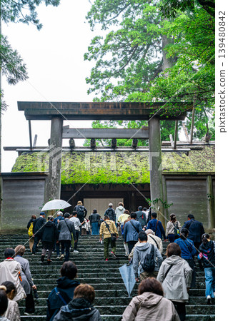 [Mie Prefecture] The main shrine at the Inner Shrine of Ise Grand Shrine, which exudes a sacred atmosphere. 139480842