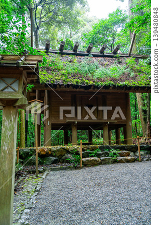 [Mie Prefecture] The Outer Offering Hall at the Inner Shrine of Ise Grand Shrine, which exudes a sacred atmosphere. 139480848