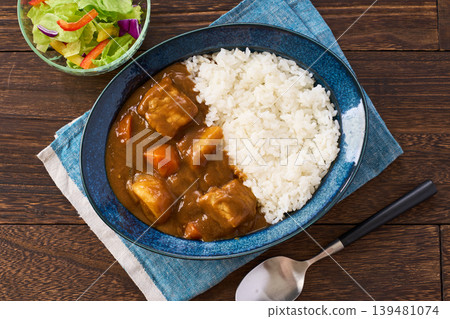 Home-style curry rice with pork and potatoes Home-style curry rice with pork and potatoes 139481074