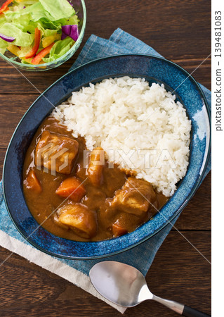 Home-style curry rice with pork and potatoes Home-style curry rice with pork and potatoes 139481083