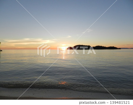 Beautiful Sunset on the sea, Gorontalo, Indonesia Beautiful Sunset on the sea, Gorontalo, Indonesia 139481521