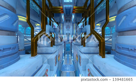 Scenery inside the spacecraft Scenery inside the spacecraft 139481665