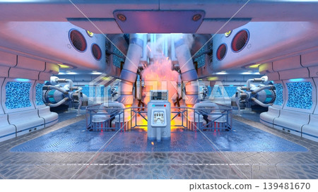 Scenery inside the spacecraft Scenery inside the spacecraft 139481670