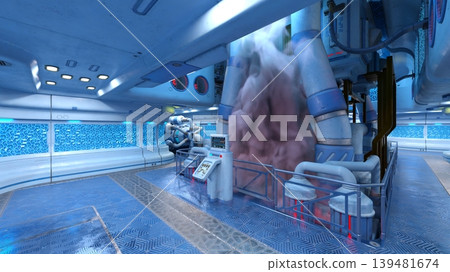 Scenery inside the spacecraft Scenery inside the spacecraft 139481674