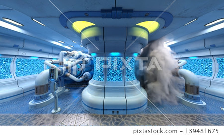 Scenery inside the spacecraft 139481675