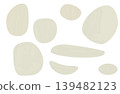 Pebble, oval, watercolor style, uneven coloring, pattern, transparency 139482123