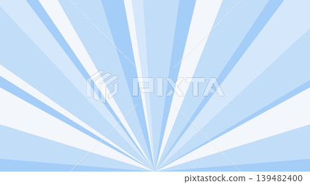 A vector illustration of a refreshing light blue random sunburst background that spreads out in a fan shape. A vector illustration of a refreshing light blue random sunburst background that spreads out in a fan shape. 139482400