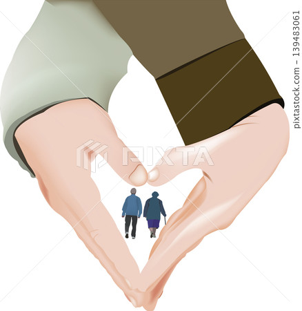 couple hands joined in the shape of a heart couple hands joined in the shape of a heart 139483061