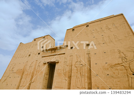 Temple of Horus, First Pylon, Relief, Edfu Temple of Horus, First Pylon, Relief, Edfu 139483294